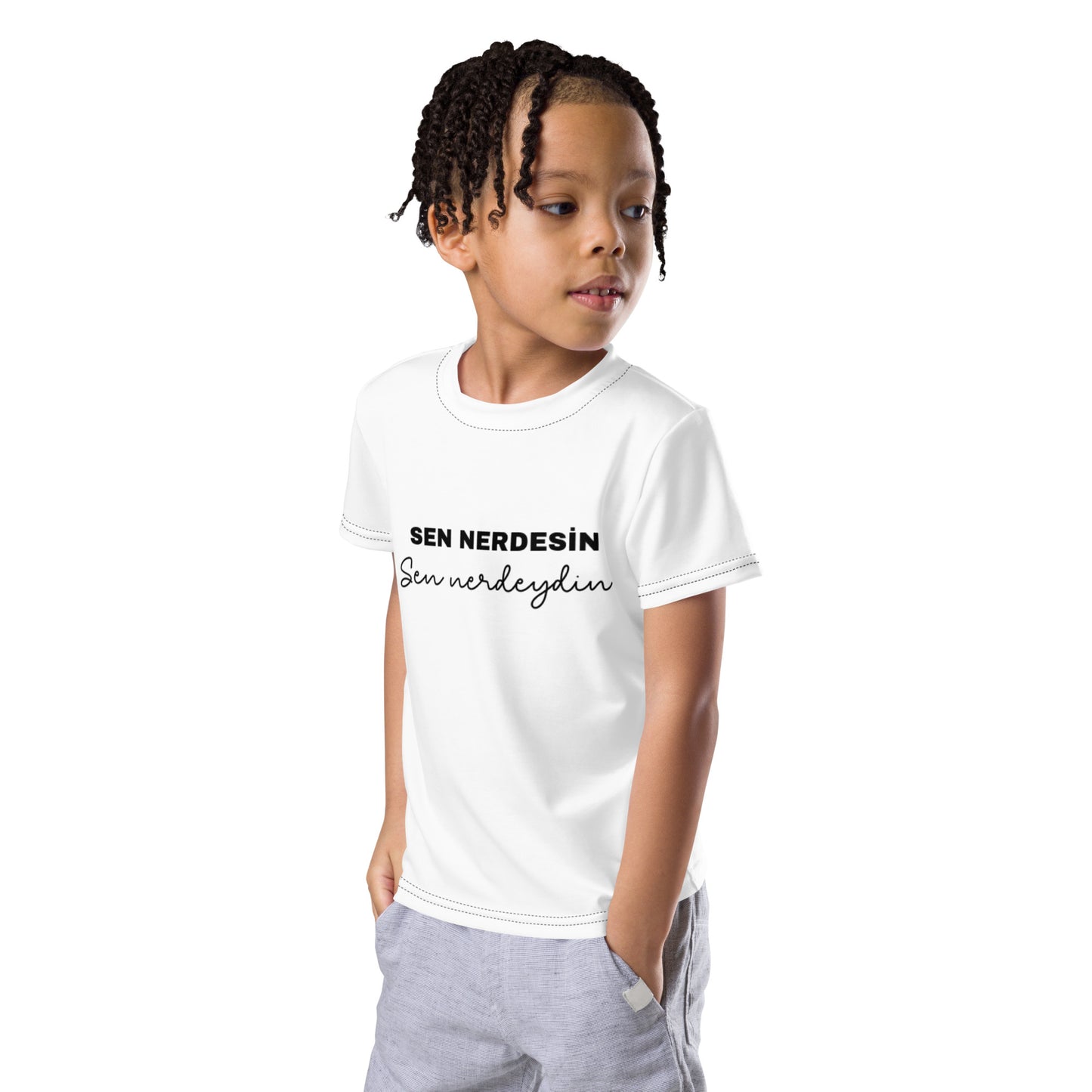 T-Shirt mit Rundhalsausschnitt für Kinder Sen Nerdesin