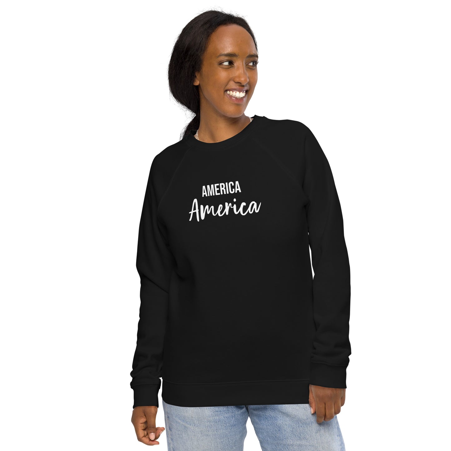 America America Unisex Bio-Raglan-Pullover